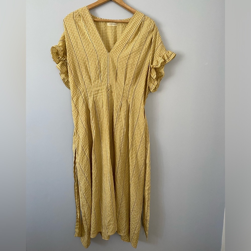 Max Studio Yellow Gingham Midi Dress - Picture 3 of 13
